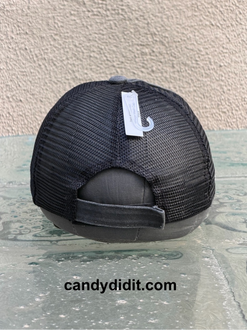 NWT Handmade Designer Look Ball Cap With Silver & Black Ombré Crystal Logo - Picture 11 of 11